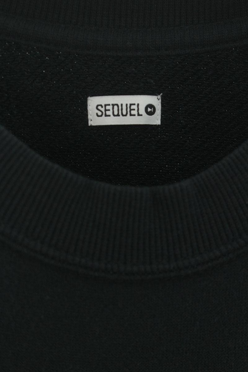 SEQUEL 25SS Logo Print Sweatshirt Black 25SS-CS Size M