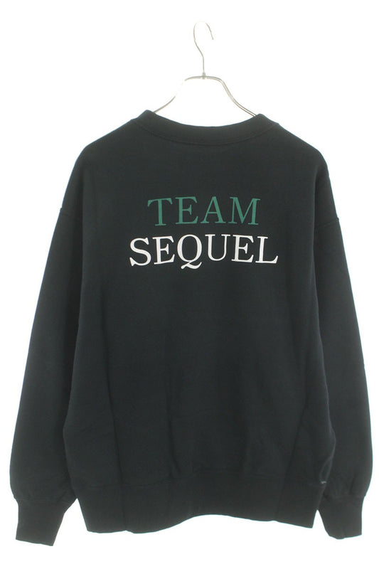 SEQUEL 25SS Logo Print Sweatshirt Black Size XL