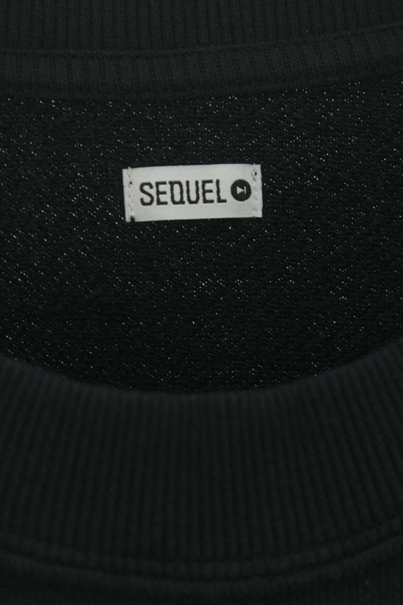 SEQUEL 25SS Logo Print Sweatshirt Black Size XL