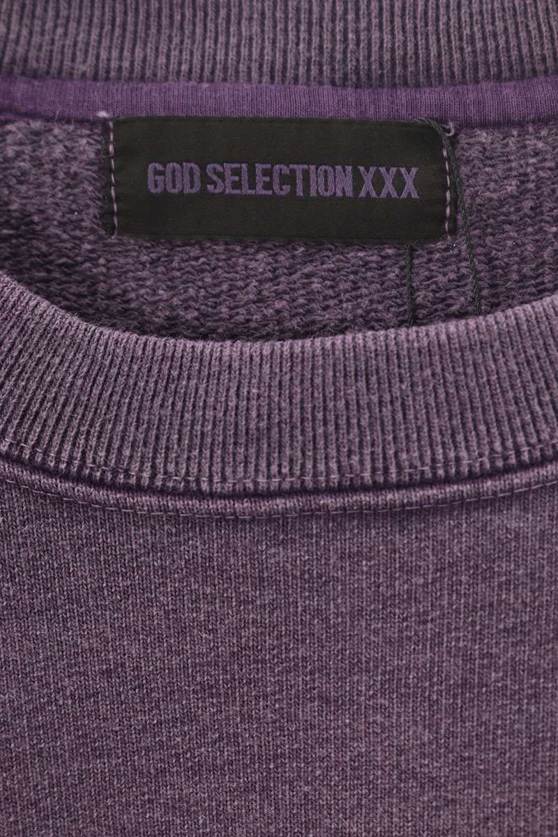 GOD SELECTION XXX Purple Cotton Logo Patch Sweatshirt Size M