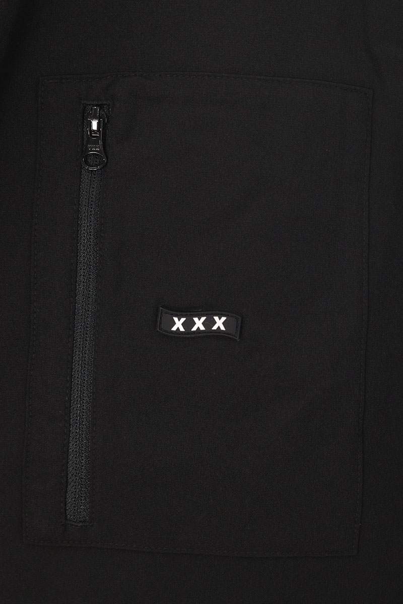 GOD SELECTION XXX Black Nylon Zip Pocket Sweatshirt Size M