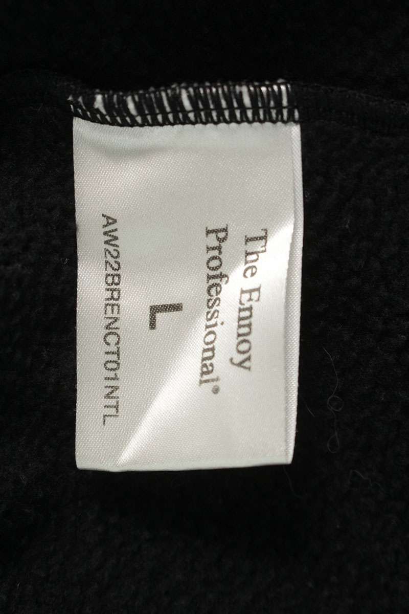 ENNOY Logo Embroidered Sweatshirt Black Size L