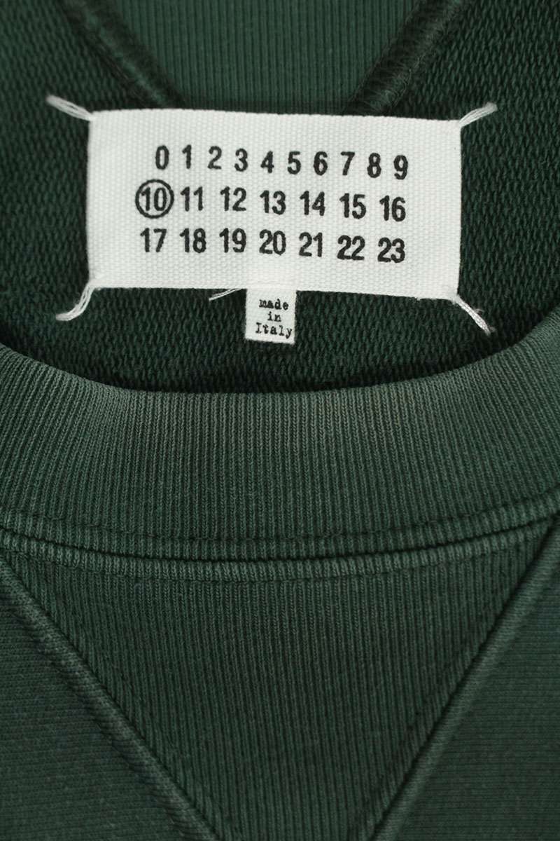 Maison Margiela Cropped Sleeve Sweatshirt Green Size M