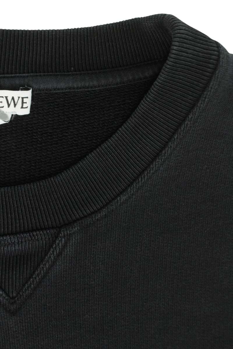 LOEWE Anagram Embroidered Cotton Crewneck Black Size M