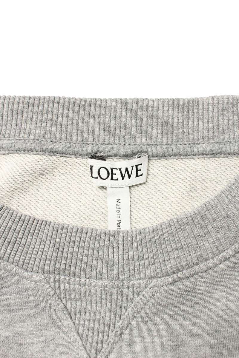 Loewe embroidery Crewneck Sweatshirt Gray Size XL