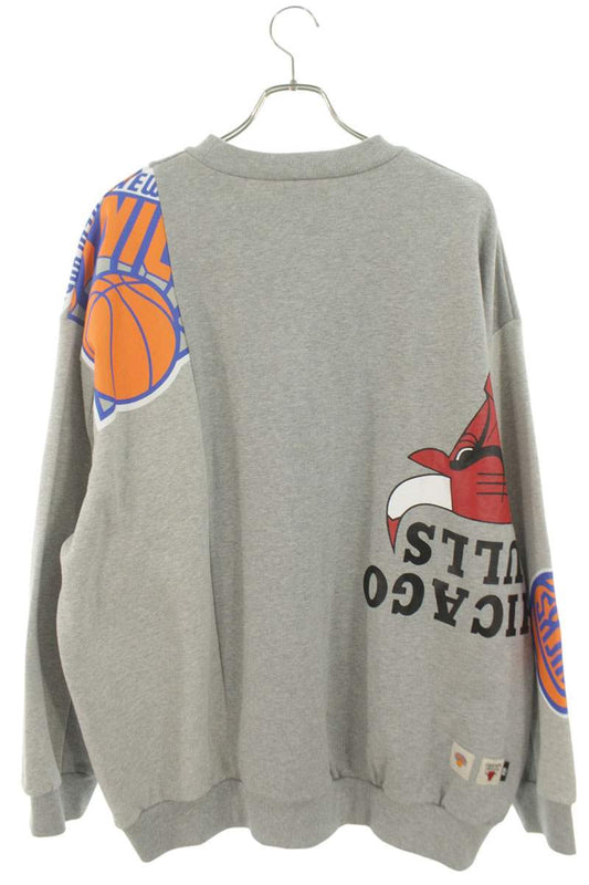 WIND AND SEA Cotton Panel Sweatshirt Gray Size XL