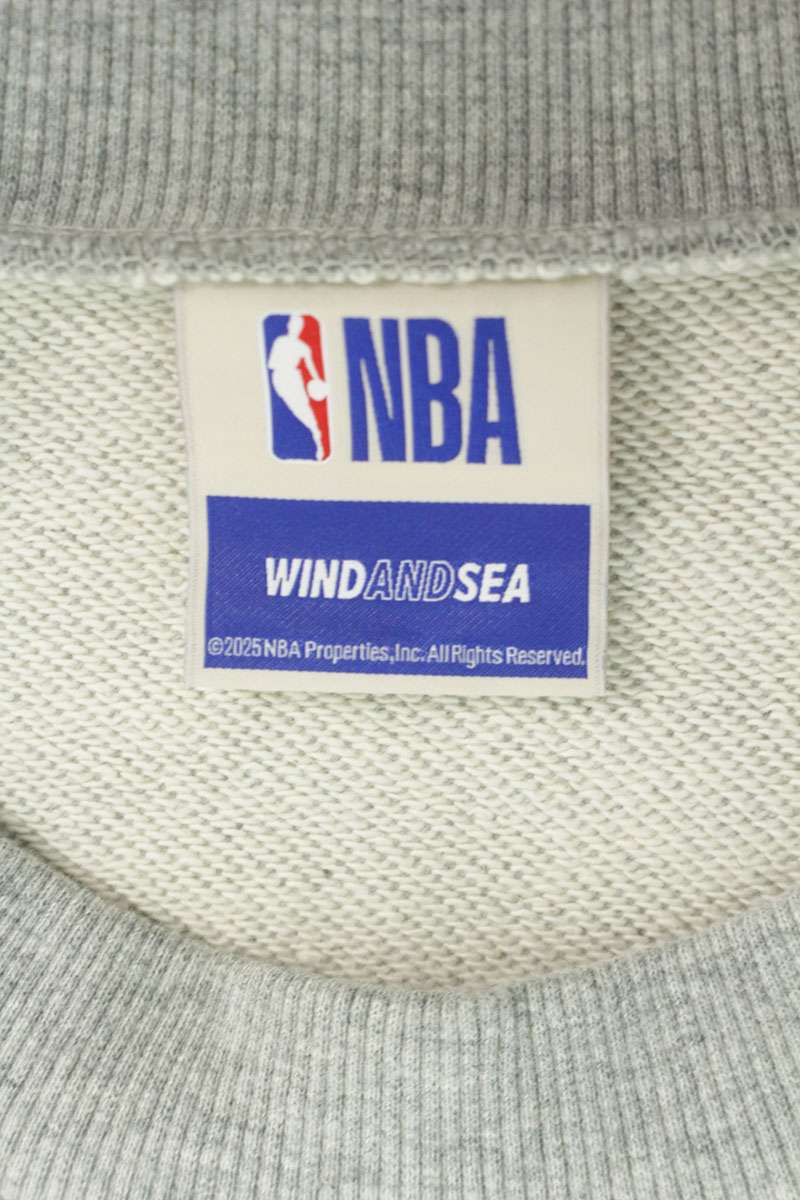 WIND AND SEA Cotton Panel Sweatshirt Gray Size XL