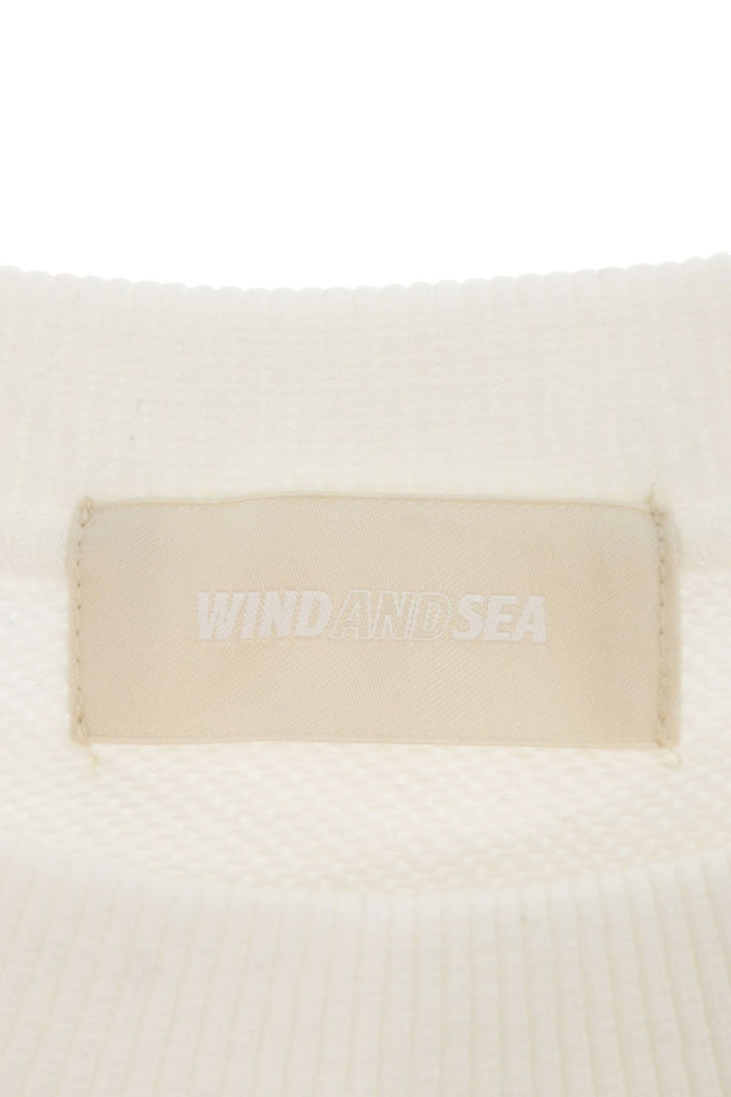 WIND AND SEA Logo Print Crewneck Sweatshirt Size M