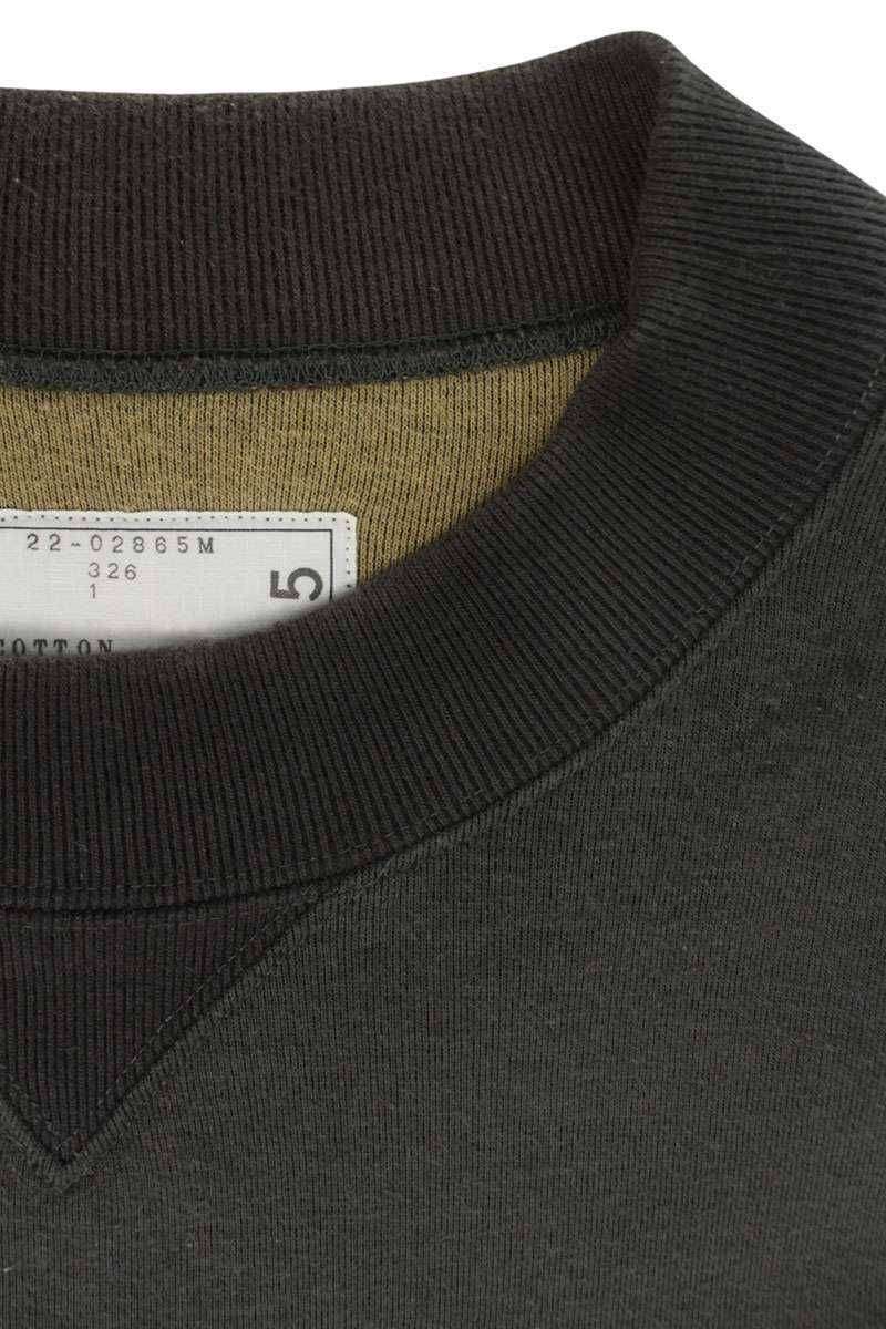 Sacai S Logo Cotton Blend Sweatshirt Gray Size S