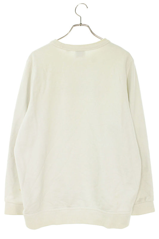 Burberry Front Logo Print Cotton Sweatshirt White Size XL