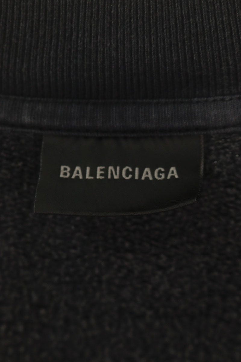 BALENCIAGA Sport Icon Inside-Out Sweatshirt Grey Size M