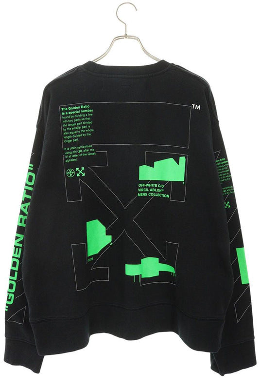 OFF-WHITE Back Arrow Print Cotton Sweatshirt Multi Size M