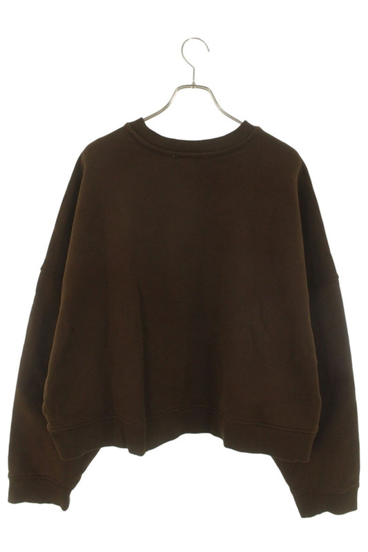 entire studios Box Crewneck Cotton Sweatshirt Brown Size S