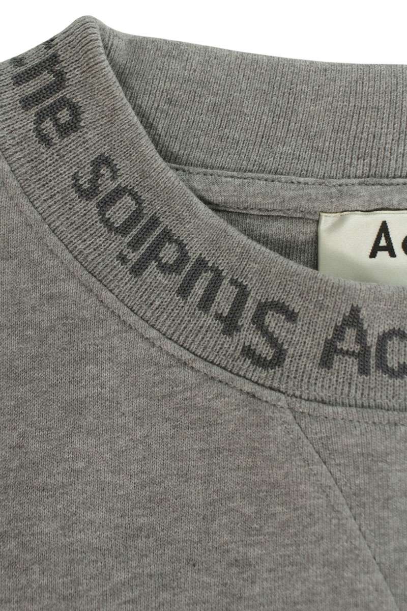 ACNE STUDIOS Neck Logo Print Sweatshirt Gray Size M