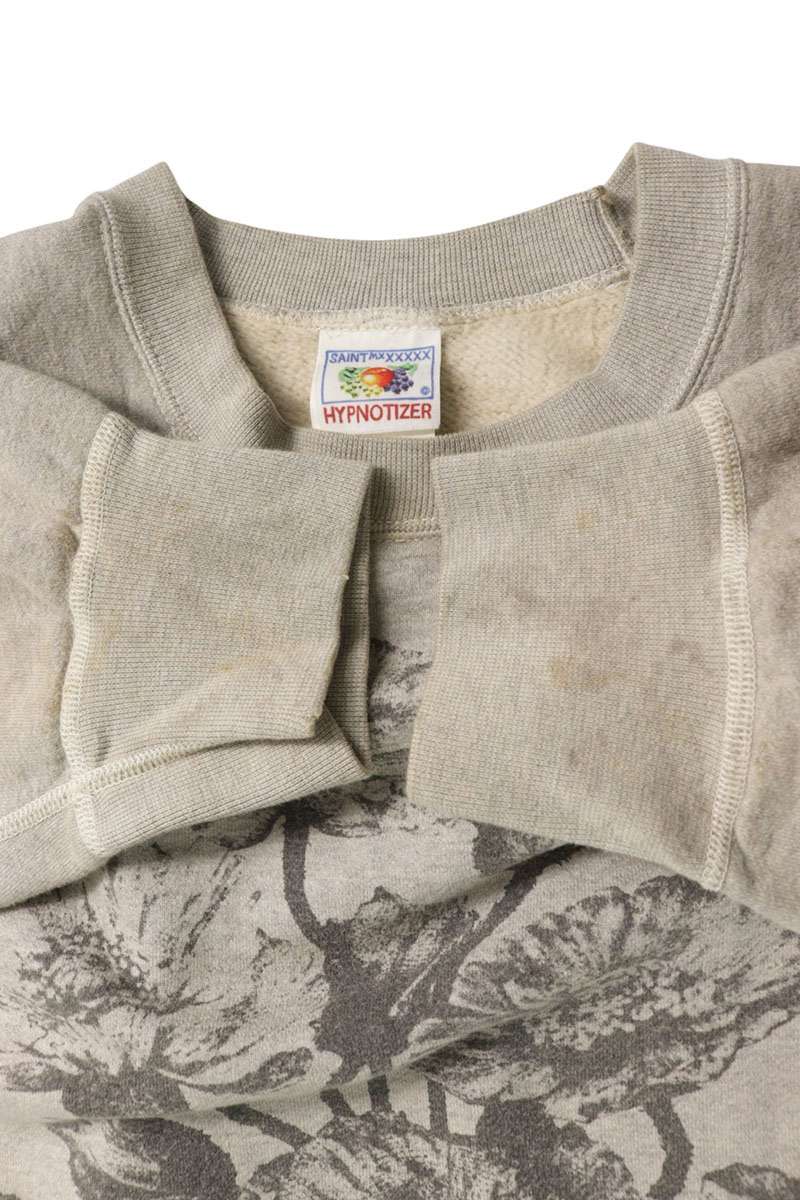 SAINT MICHAEL 24AW Vintage POPPY Print Sweatshirt Size XL