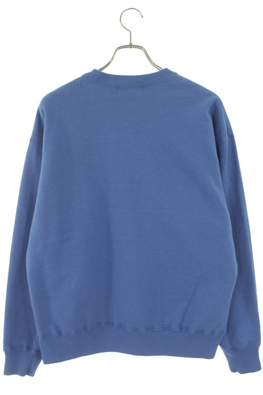 GOD SELECTION XXX Logo Print Cotton Sweatshirt Blue Size S