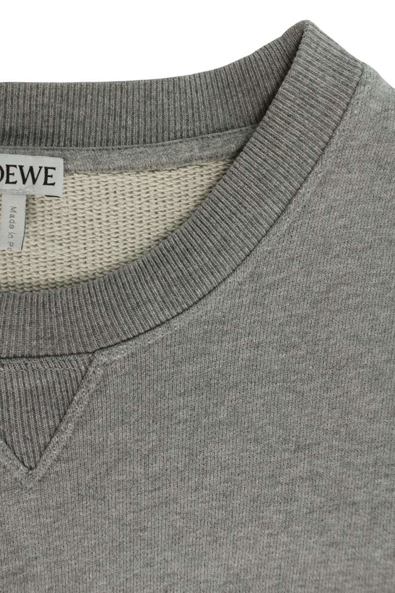 LOEWE Anagram Embroidered Crewneck Sweatshirt Gray Size L
