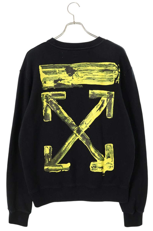OFF-WHITE 19AW Back Paint Arrow Logo Sweatshirt Black Size M