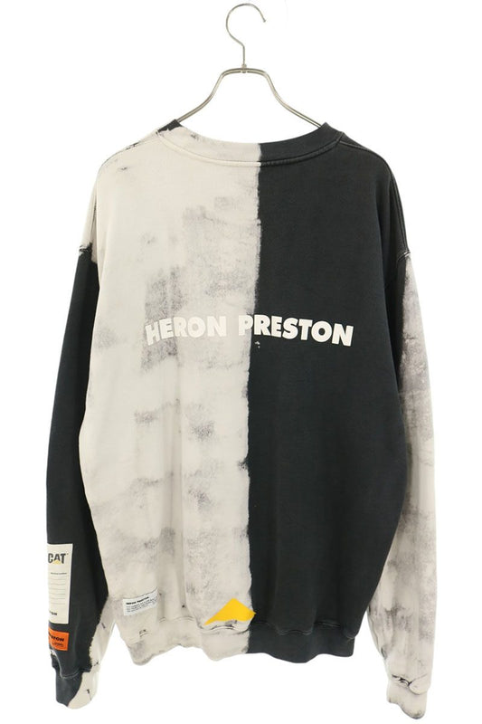 HERON PRESTON Bicolor Sweatshirt Black/White Size L