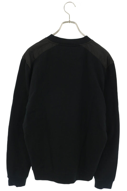 PRADA Logo Print Nylon Panel Crewneck Sweatshirt Size L