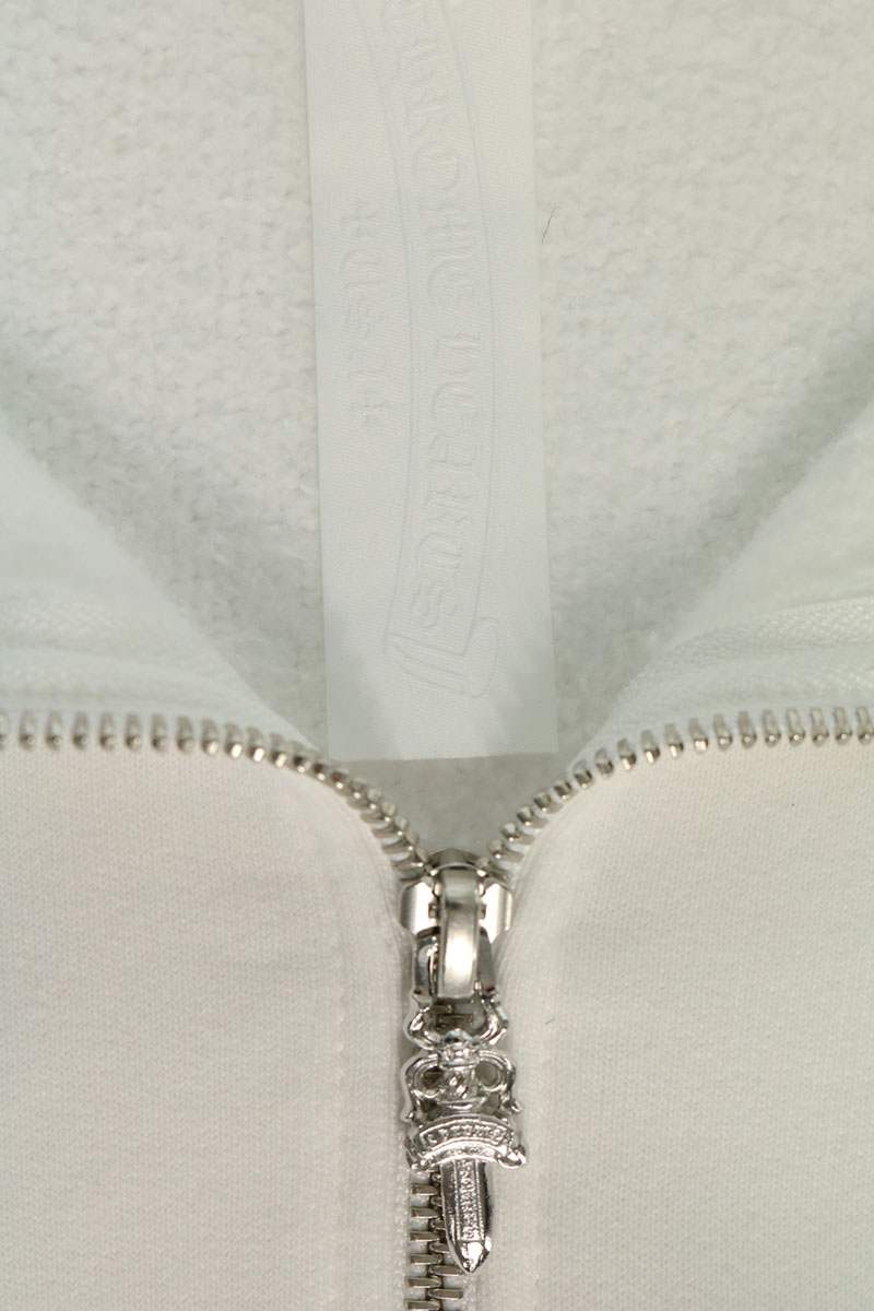 Chrome Hearts Y NOT Calf Hair Half-Zip Sweatshirt Size M
