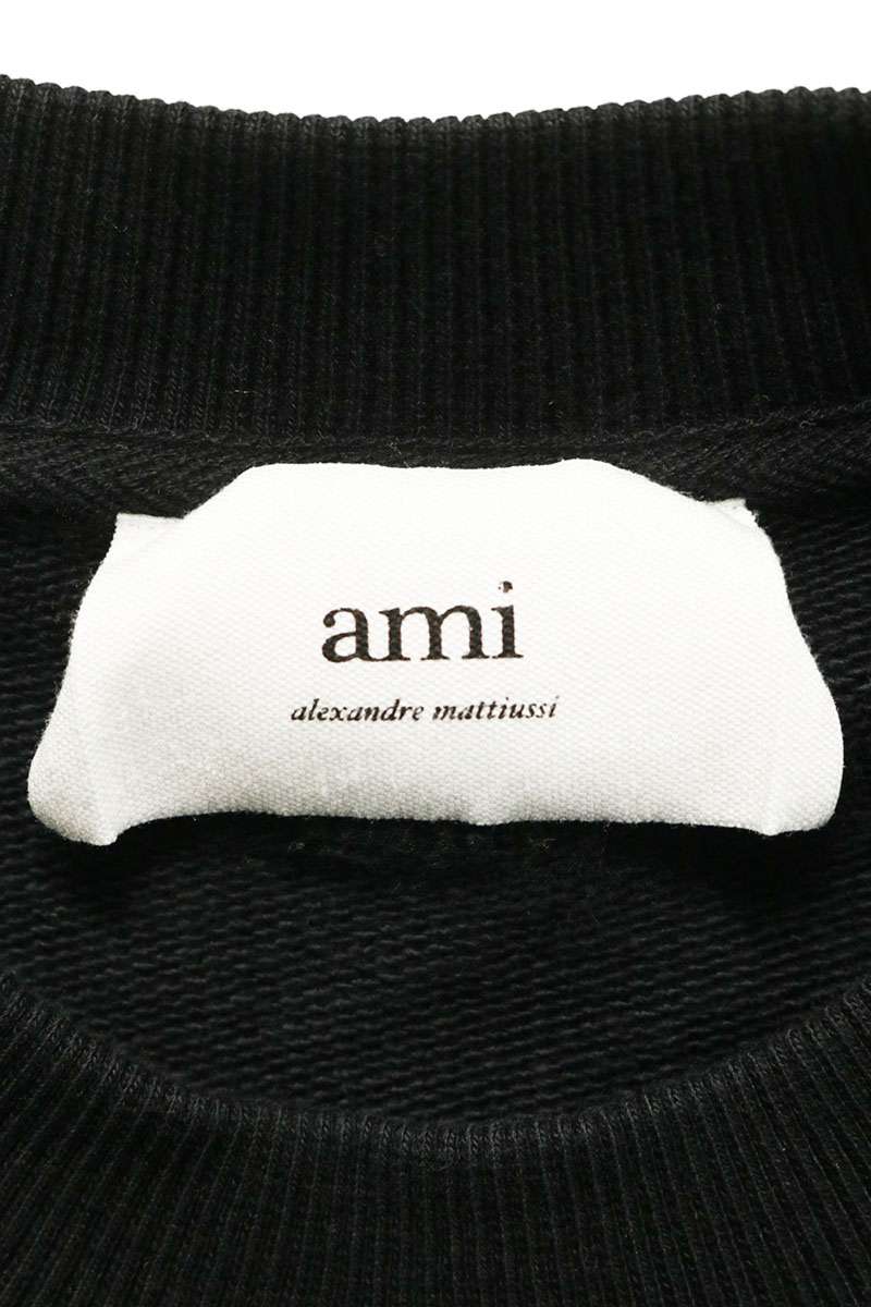 AMI Alexandre Mattiussi Heart A Logo Crewneck Black Size M