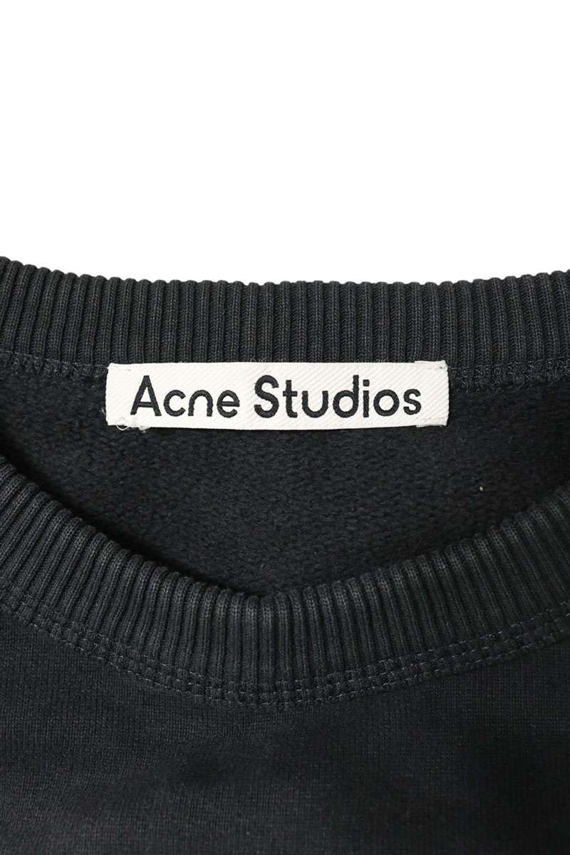 ACNE STUDIOS Front Logo Cotton Sweatshirt Size XS