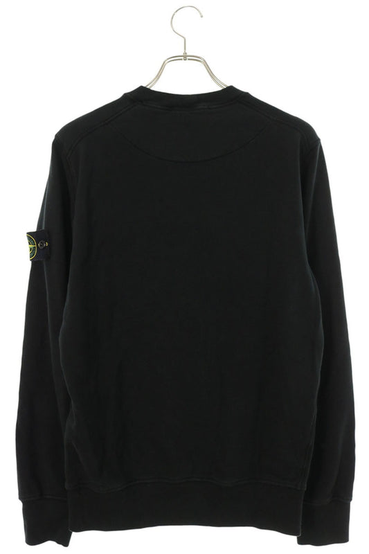 STONEISLAND Logo Patch Cotton Sweatshirt Black Size S