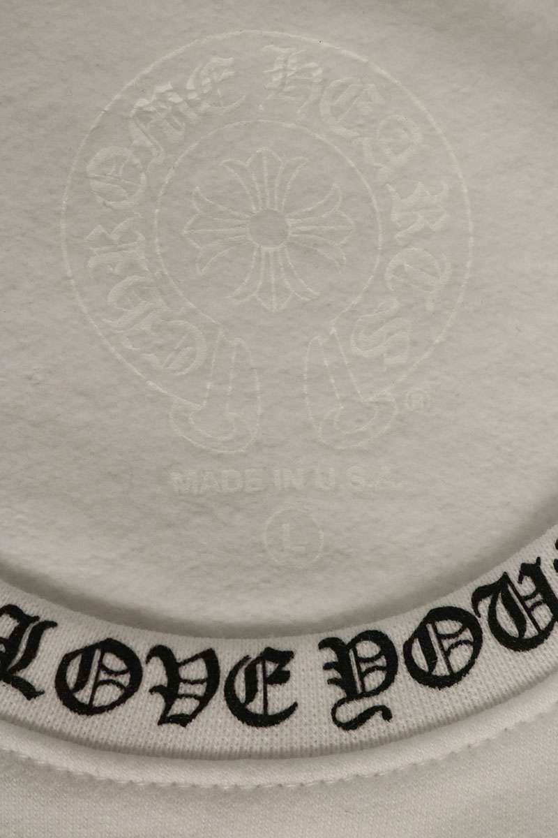 Chrome Hearts SWTSHRT PLVR LOVE YOU Print Sweatshirt Size L