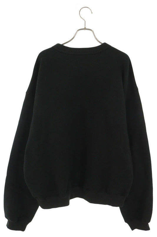 ALEXANDER WANG Logo Print Crewneck Sweatshirt Black Size XL