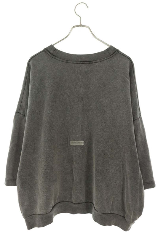 ACNE STUDIOS Rubber Logo Short-Sleeve Sweatshirt Gray Size M