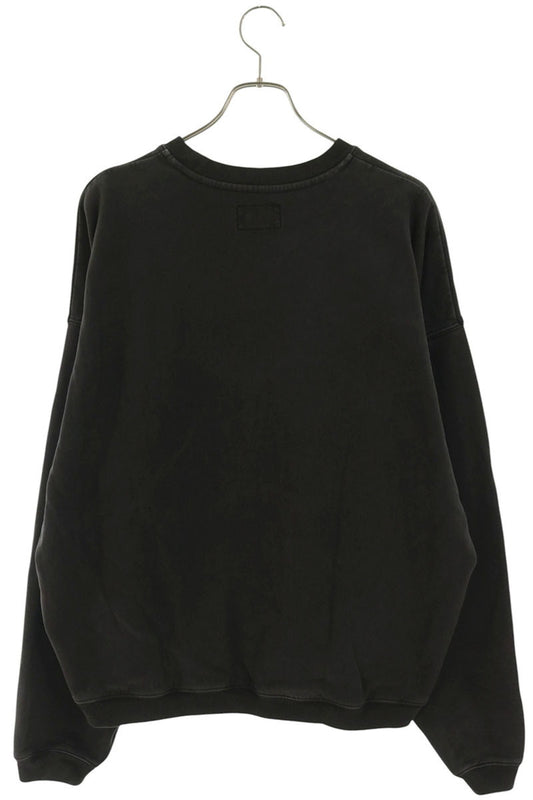 STUSSY Logo Cotton Sweatshirt Black Size XL
