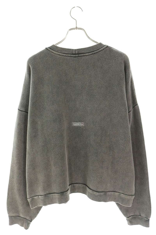 ACNE STUDIOS Rubber Logo Faded Sweatshirt Gray Size M