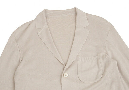 ISSEY MIYAKE MEN Beige Acrylic Linen Knit Jacket Size 2