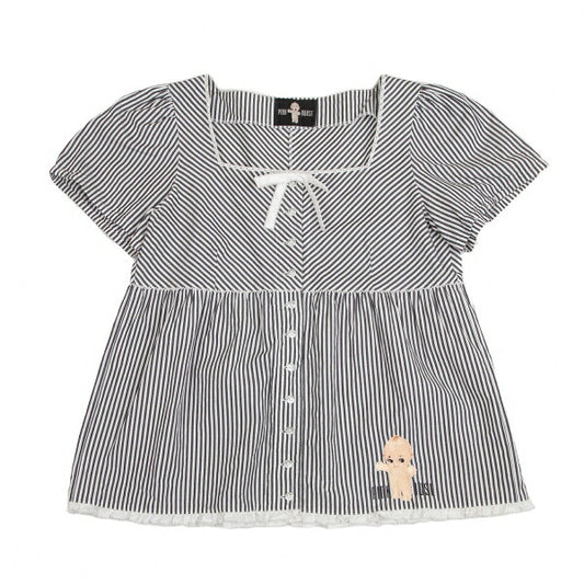 PINK HOUSE Kewpie Logo Embroidered Blouse White Size M