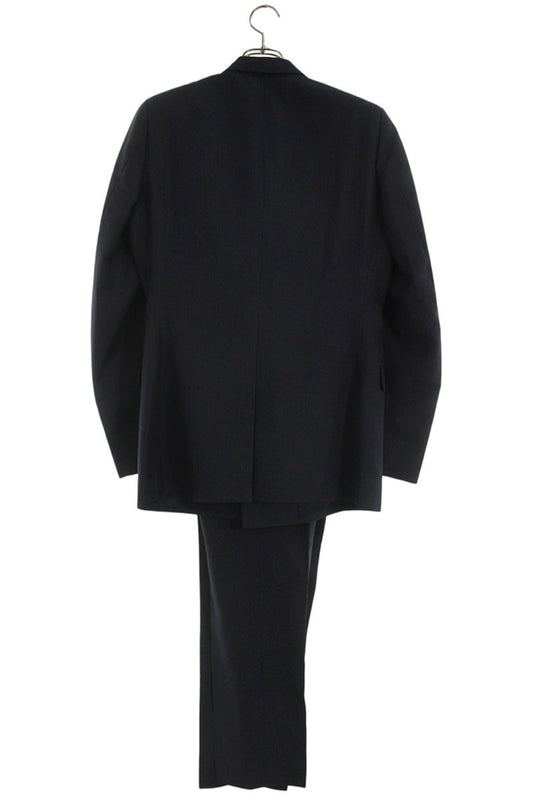 DIOR Wool Mohair Double Breasted Check Suit Navy Size 46R