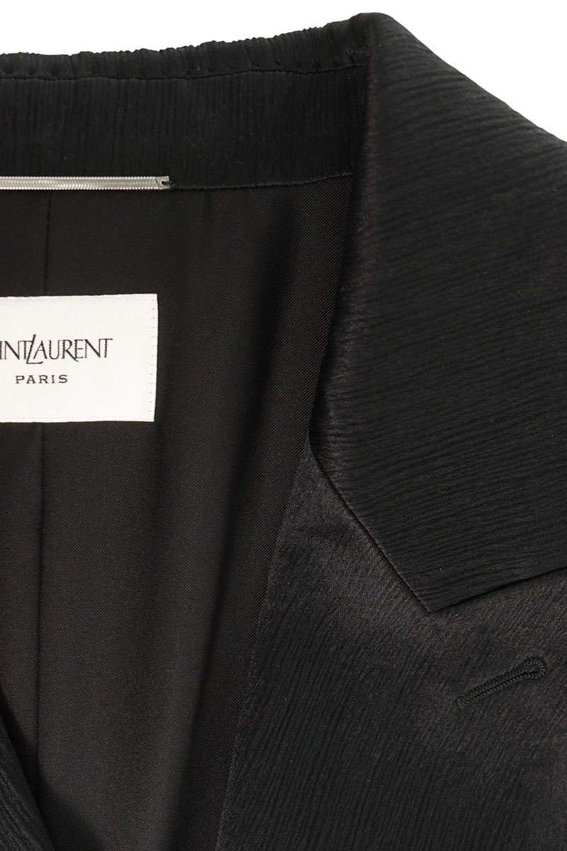 SAINT LAURENT PARIS 25SS Silk Suit Black Size 48