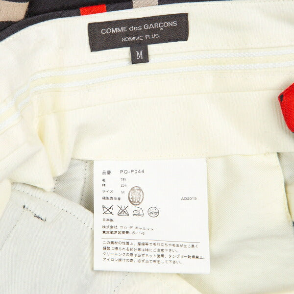 COMME des GARCONS HOMME PLUS Striped Pants Black/Red Size M