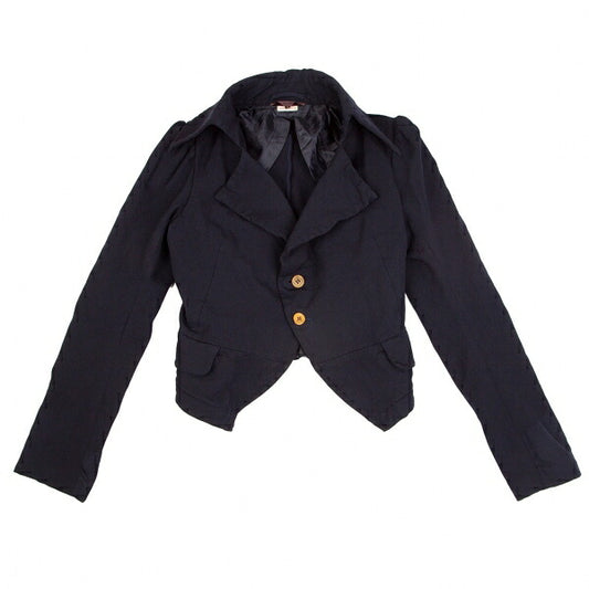 COMME des GARCONS Garment Dyed Gather Jacket Blue Size S