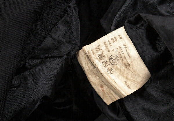COMME des GARCONS Dyed Roll Up Sleeve Coat Black Size S
