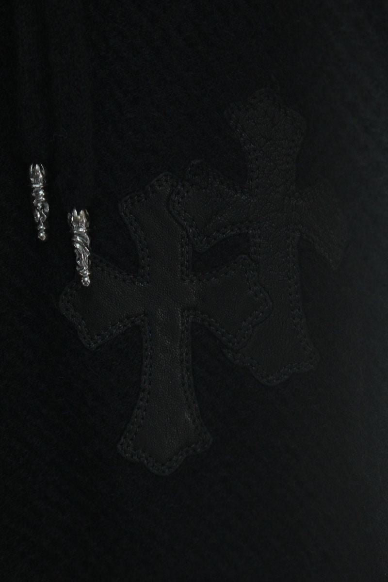 Chrome Hearts Cashmere Knit Cross Patch Pants Black Size 30