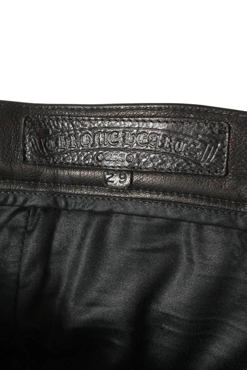 Chrome Hearts LTHR PANTS Cross Ball Flare Knee Size 29
