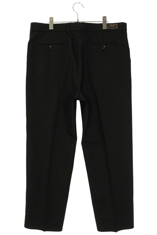 GUCCI Logo Patch Slacks Black Size 40