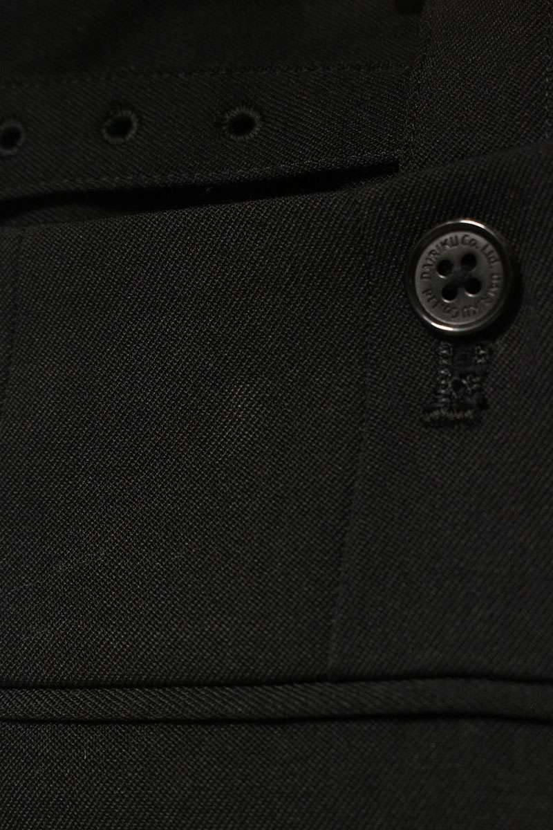DAIRIKU 25SS Tailored Hem Layered Wide Slacks Black Size 31