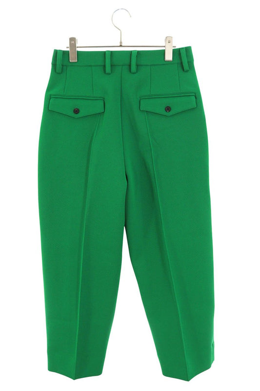 stein Green Polyester High Count Pin Tuck Trousers Size 30