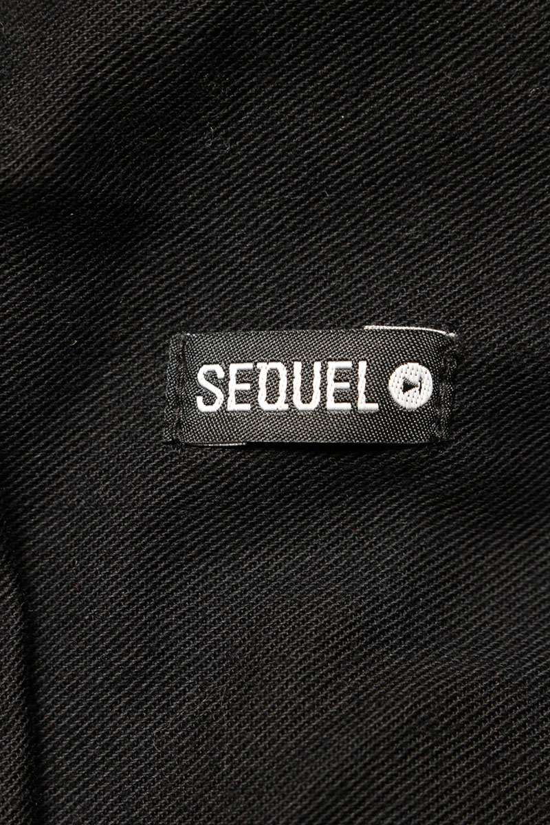 SEQUEL TYPE-XF Poly Cotton Logo Print Pants Black Size 34