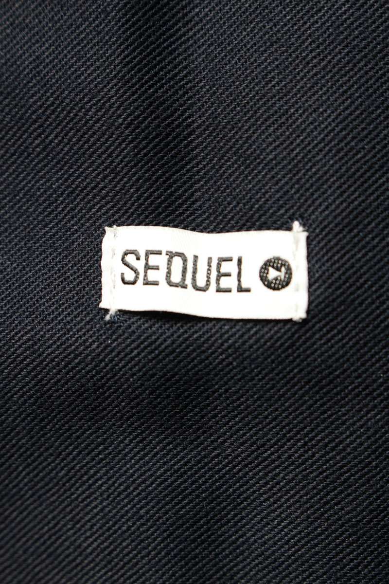 SEQUEL TYPE-F Logo Print Pants Navy Size 34