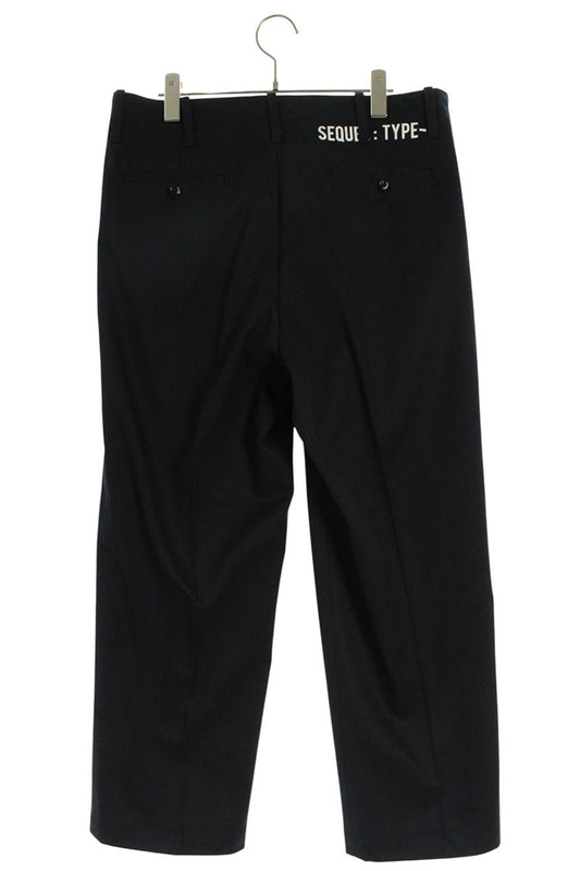 SEQUEL TYPE-C Logo Print Pants Navy Size 34