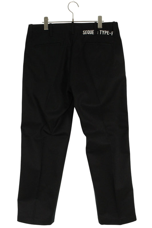 SEQUEL TYPE-F Logo Print Side Stripe Pants Black Size 34