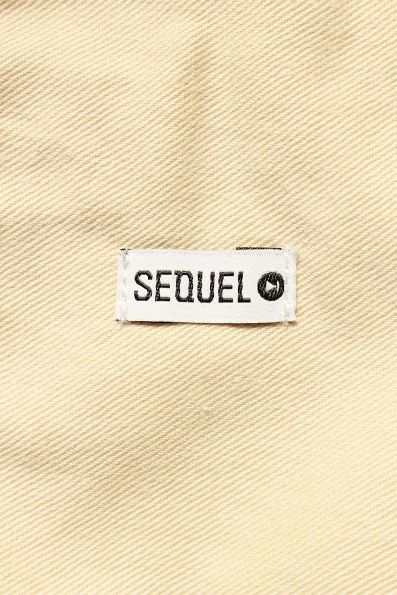 SEQUEL TYPE-XF Cotton Logo Print Pants Beige Size 34